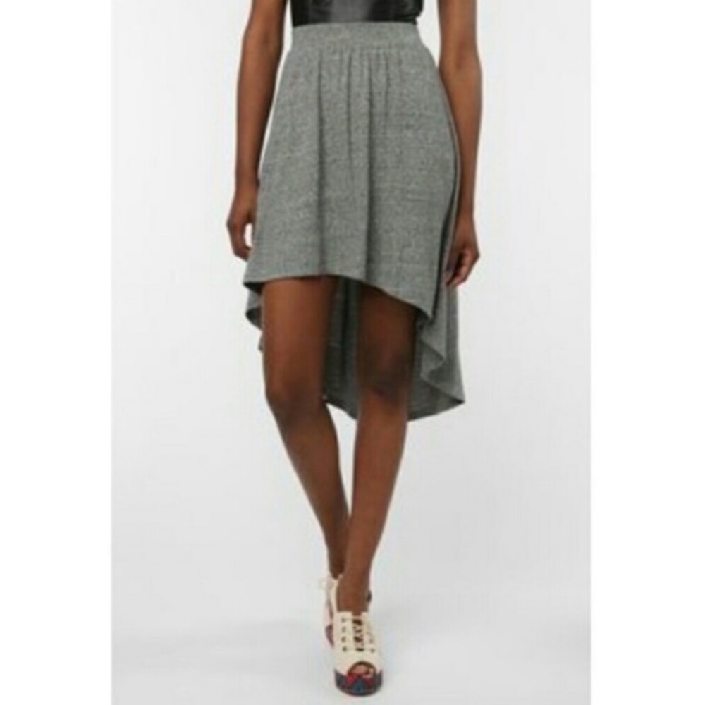Retro UO Sparkle & Fade High Low Grey Skirt